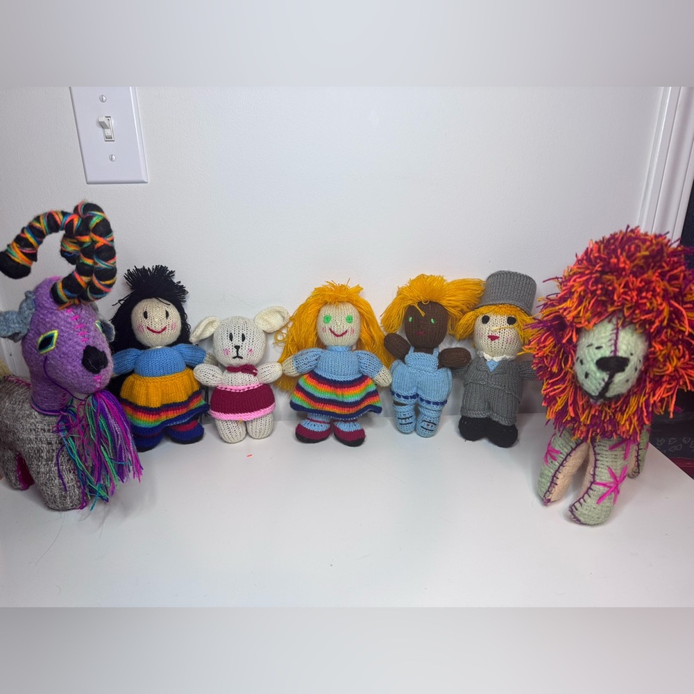 Mexican, Vintage Knit Doll Set